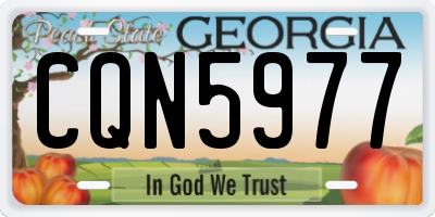 GA license plate CQN5977