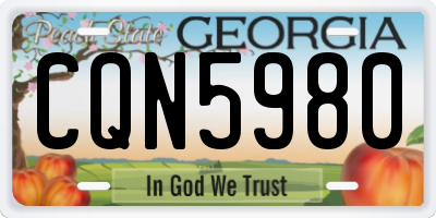 GA license plate CQN5980