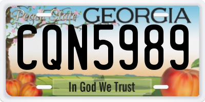 GA license plate CQN5989