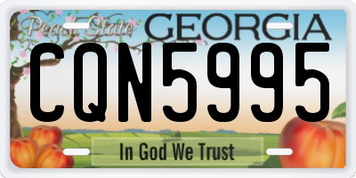 GA license plate CQN5995