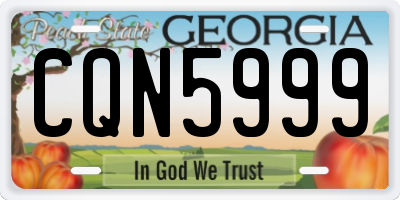 GA license plate CQN5999