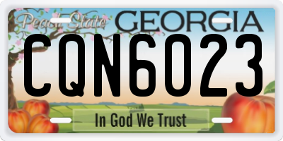 GA license plate CQN6023