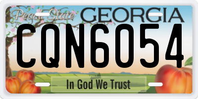 GA license plate CQN6054