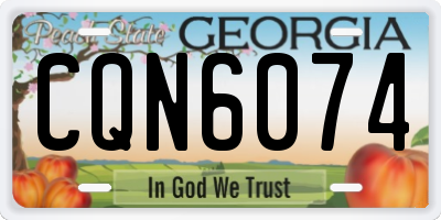 GA license plate CQN6074