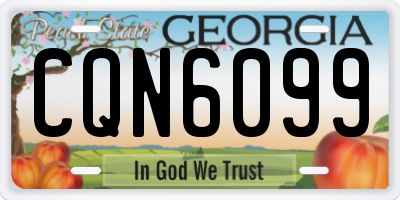 GA license plate CQN6099