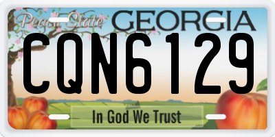 GA license plate CQN6129