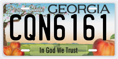 GA license plate CQN6161
