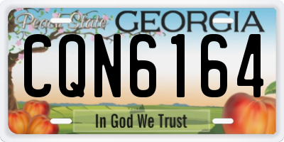 GA license plate CQN6164