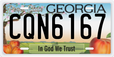 GA license plate CQN6167