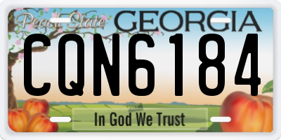 GA license plate CQN6184