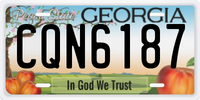 GA license plate CQN6187