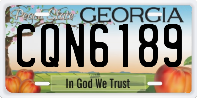 GA license plate CQN6189