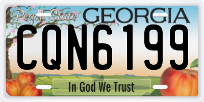 GA license plate CQN6199