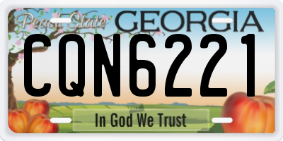 GA license plate CQN6221