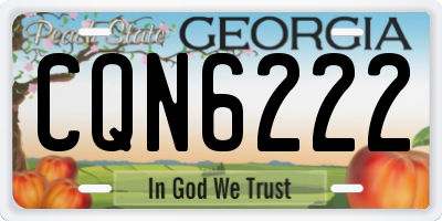 GA license plate CQN6222