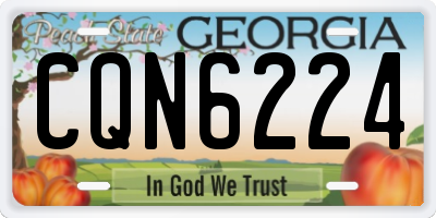 GA license plate CQN6224