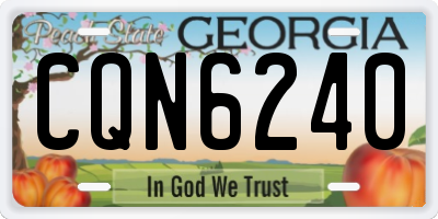 GA license plate CQN6240