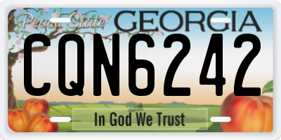 GA license plate CQN6242