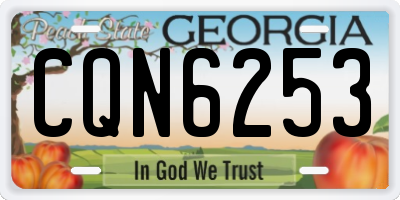 GA license plate CQN6253