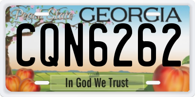 GA license plate CQN6262