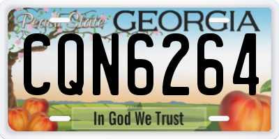 GA license plate CQN6264