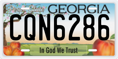 GA license plate CQN6286