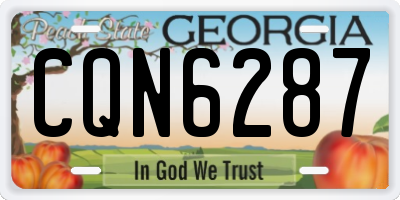 GA license plate CQN6287