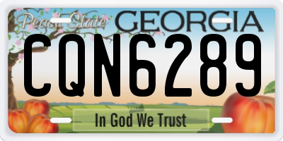 GA license plate CQN6289
