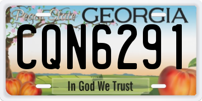 GA license plate CQN6291