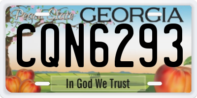 GA license plate CQN6293