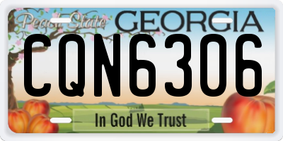 GA license plate CQN6306