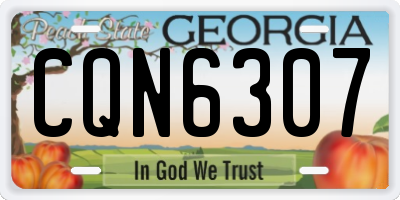 GA license plate CQN6307