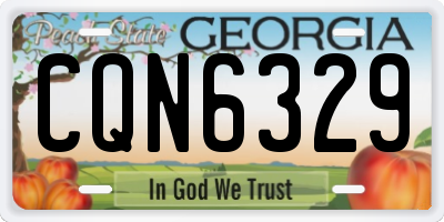 GA license plate CQN6329
