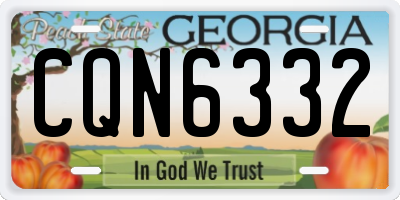 GA license plate CQN6332