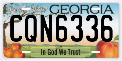 GA license plate CQN6336