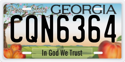 GA license plate CQN6364