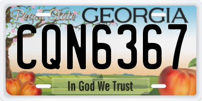 GA license plate CQN6367