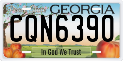 GA license plate CQN6390