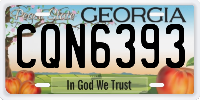 GA license plate CQN6393