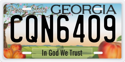 GA license plate CQN6409