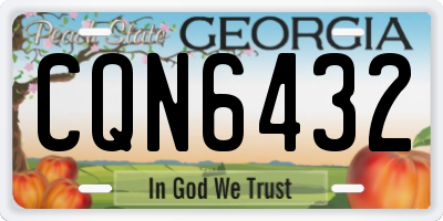 GA license plate CQN6432