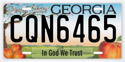 GA license plate CQN6465