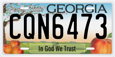 GA license plate CQN6473