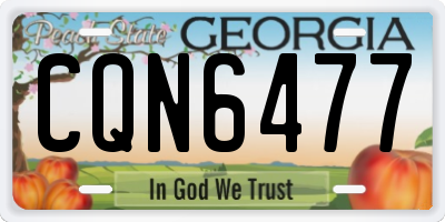 GA license plate CQN6477