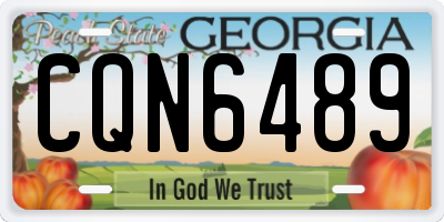 GA license plate CQN6489