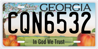 GA license plate CQN6532