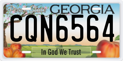 GA license plate CQN6564