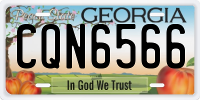 GA license plate CQN6566