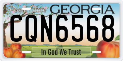 GA license plate CQN6568