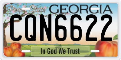 GA license plate CQN6622